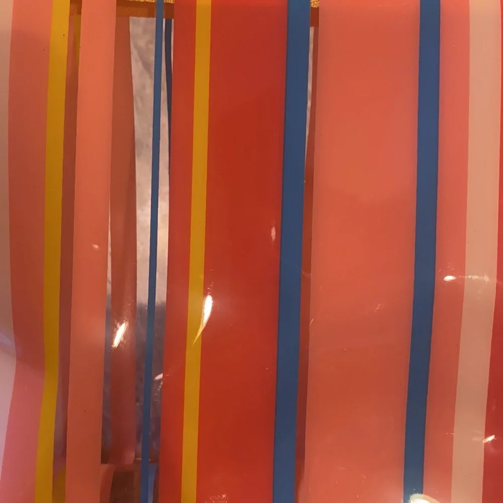 NEW Striped Cosmetic Bag